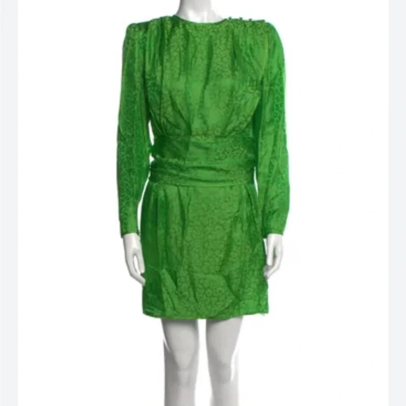 DUNDAS new with tags Green Silk Blend Dress 42 - Picture 3 of 12
